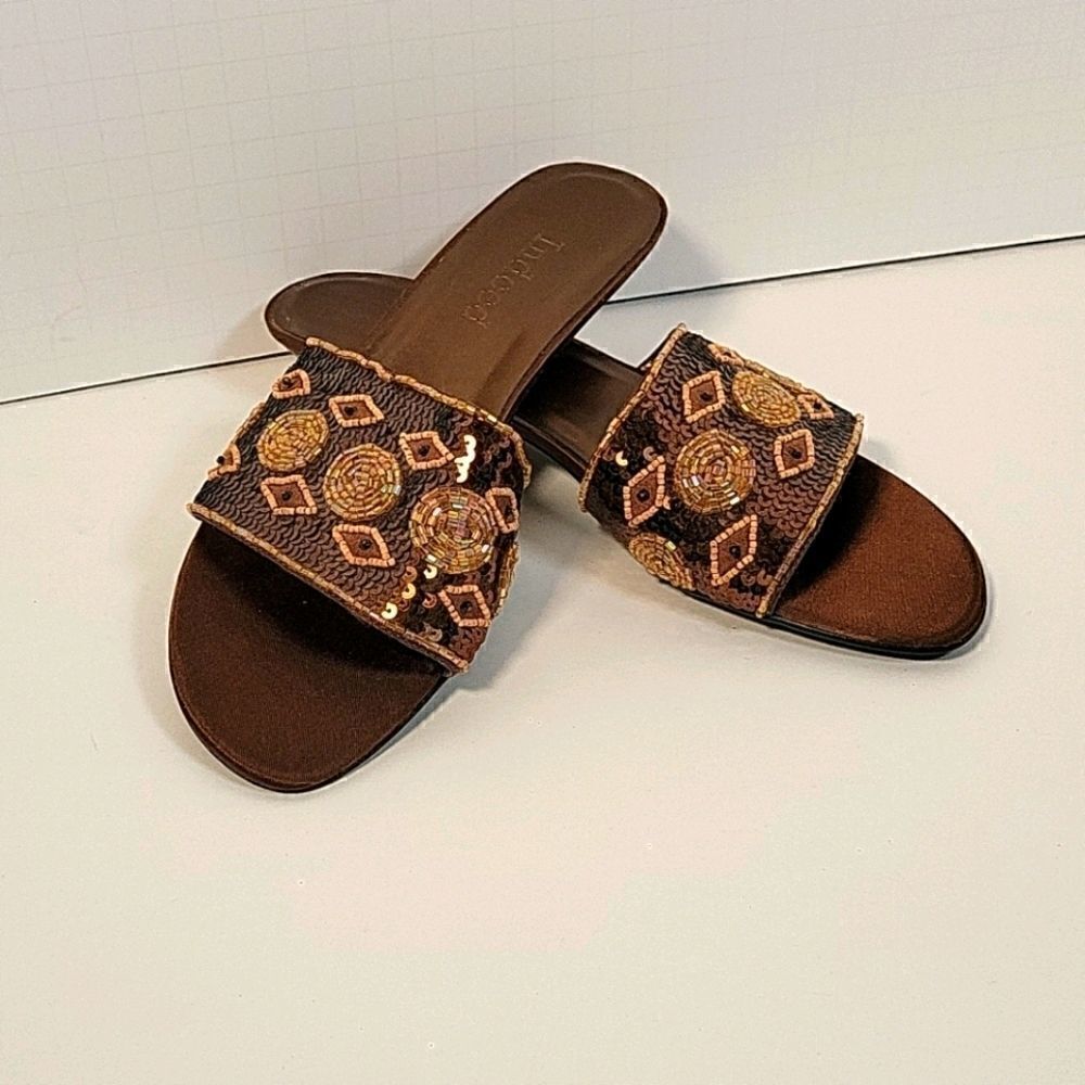 NWOB Indeed Sequin/Bead Mules Sz 6.5